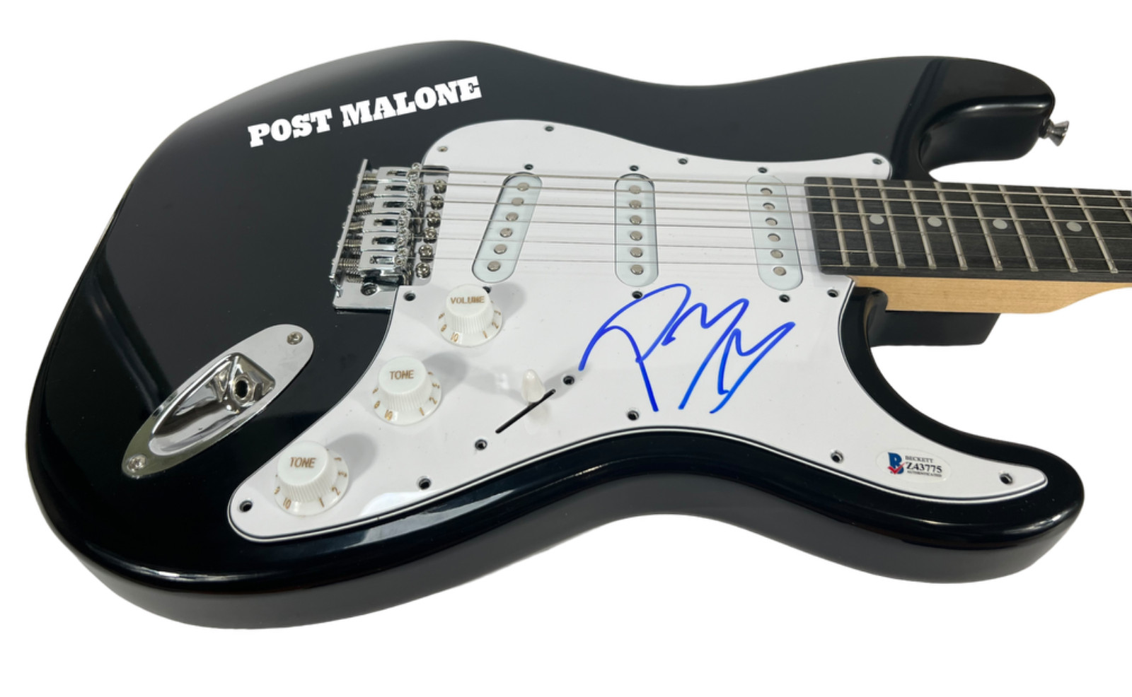 Post Malone Signed Autograph Electric Guitar Austin Post Beckett COA
