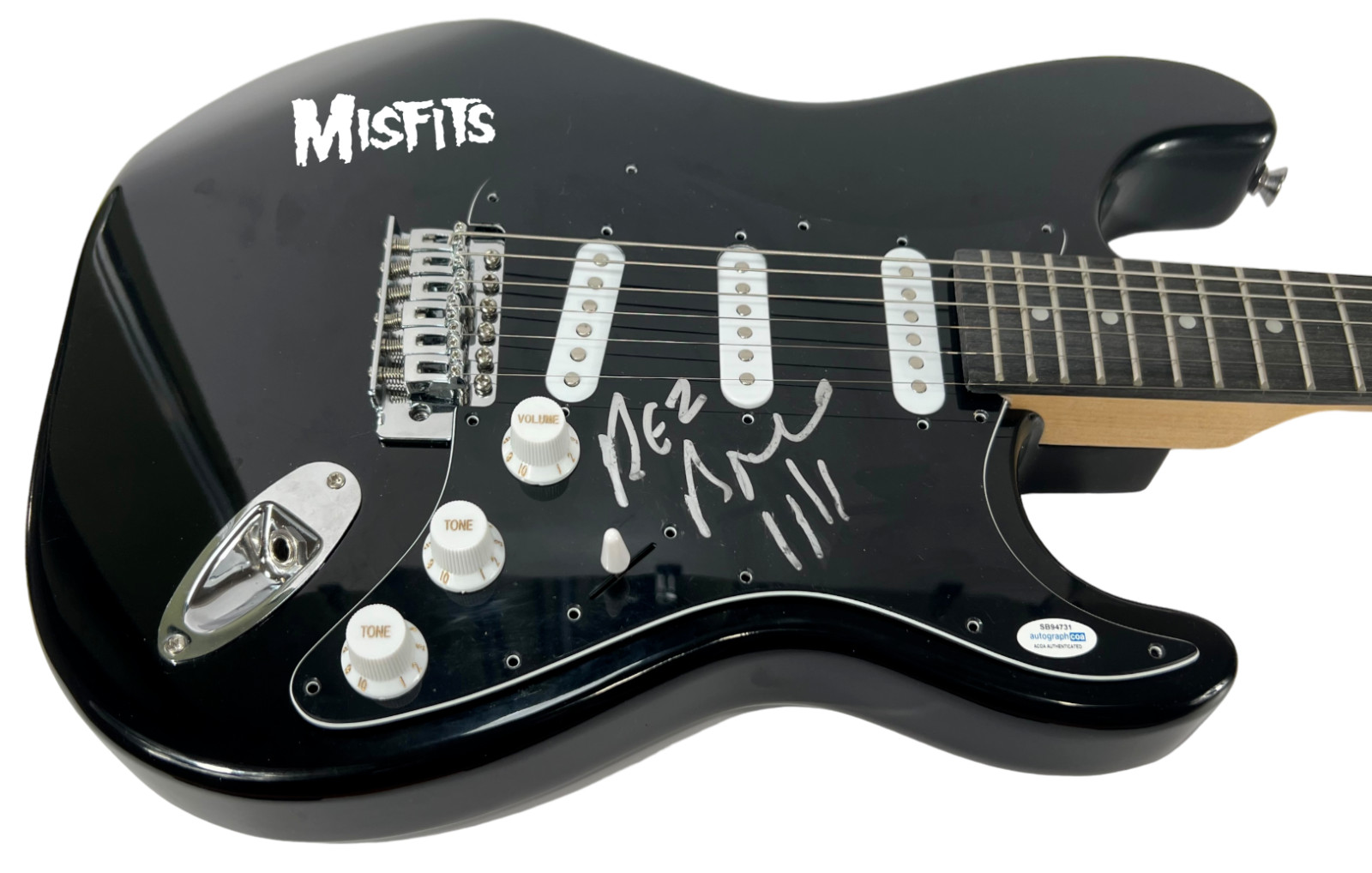 Dez Cadena MISFITS Signed Autograph Electric Guitar Band Singer ACOA COA