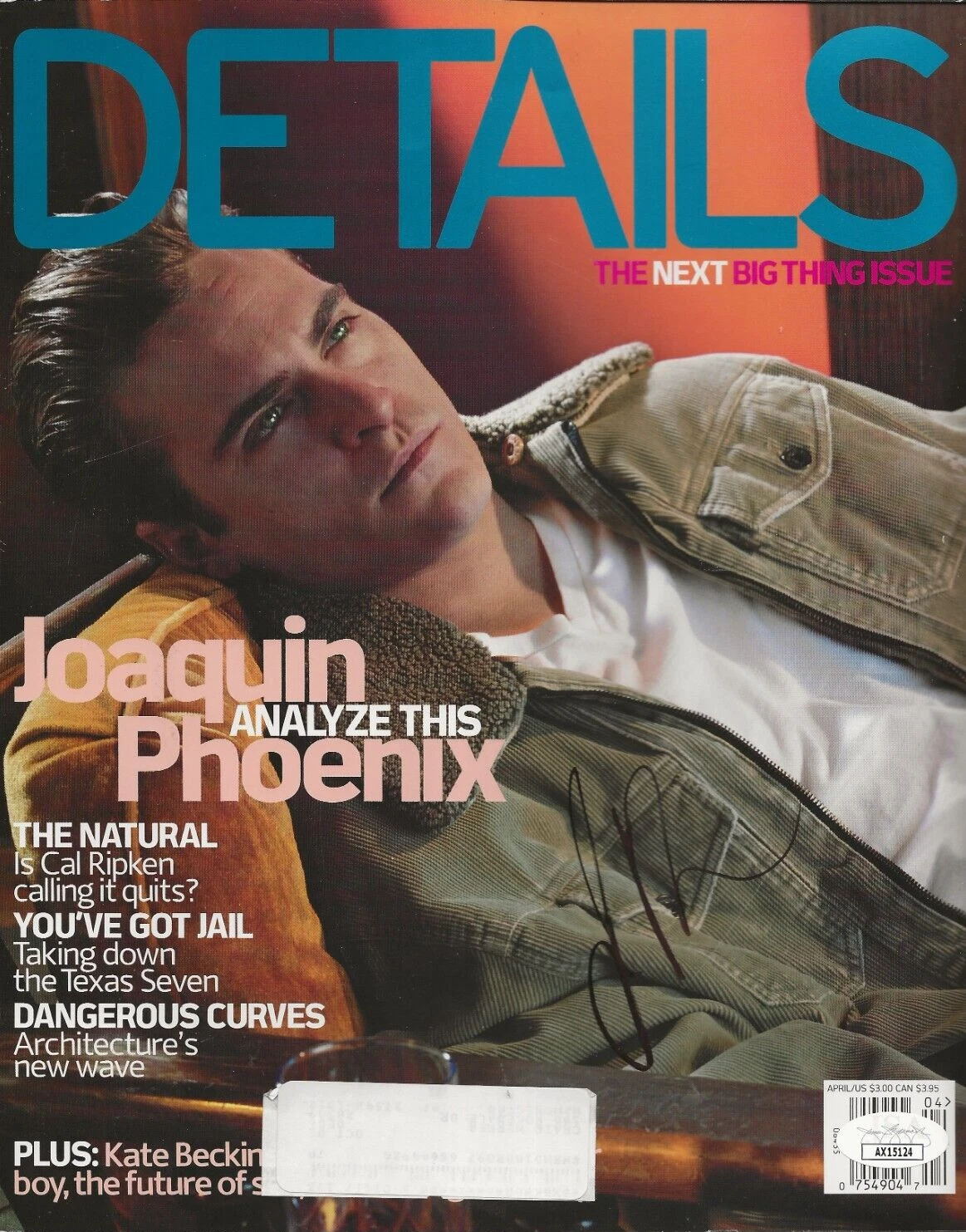 Joaquin Phoenix REAL hand SIGNED Mag Cover Page JSA COA Autographed RARE
