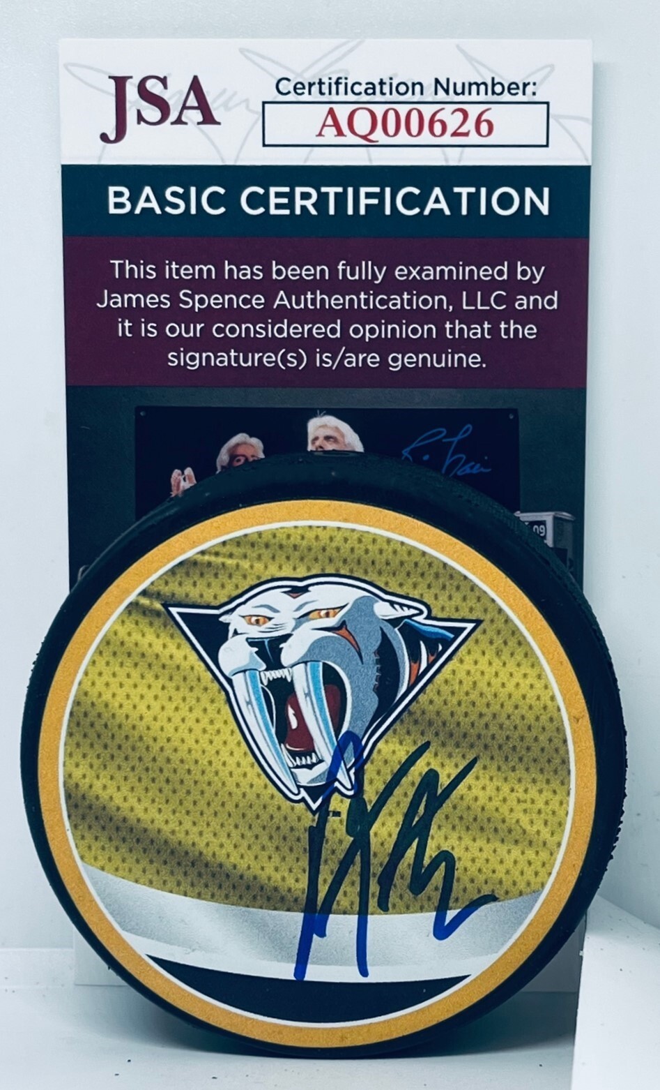 Barry Trotz signed Nashville Predators Reverse Retro Puck autographed Preds JSA