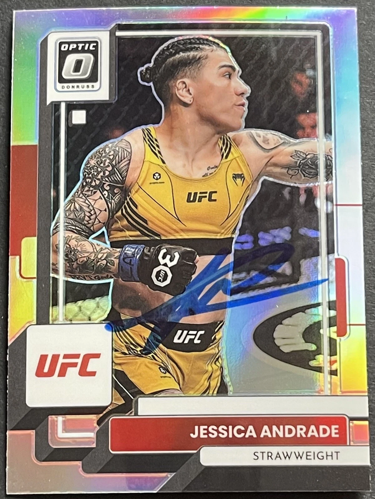 Jessica Andrade Signed Autographed 2023 Donruss Optic Silver UFC Card Beckett