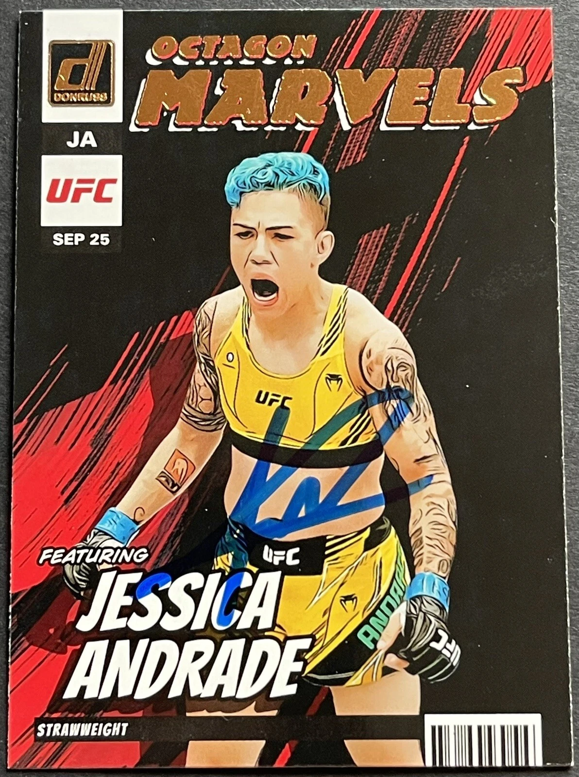 Jessica Andrade Signed Autographed 2023 Donruss Octagon Marvels UFC Card Beckett