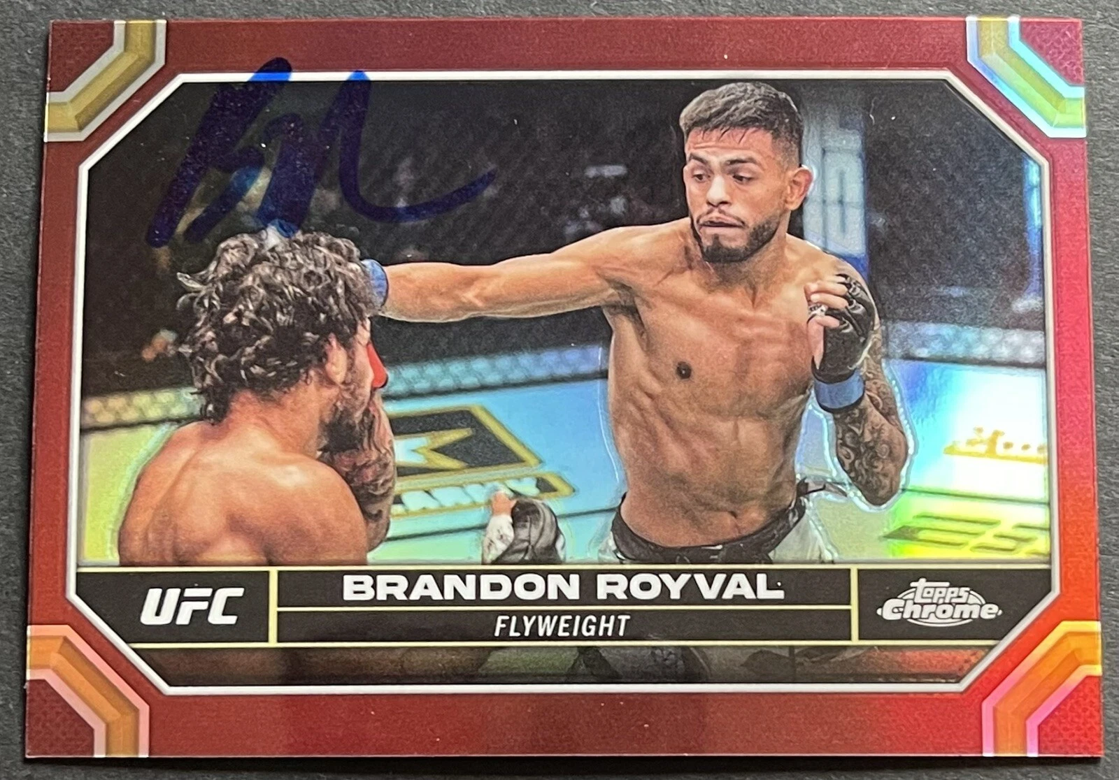 Brandon Royval Signed Autographed 2024 Topps Chrome Maroon UFC Card Beckett