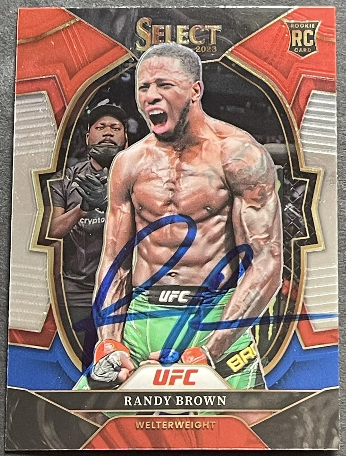 Randy Brown Signed Autographed 2023 Select UFC Red Blue Card Beckett
