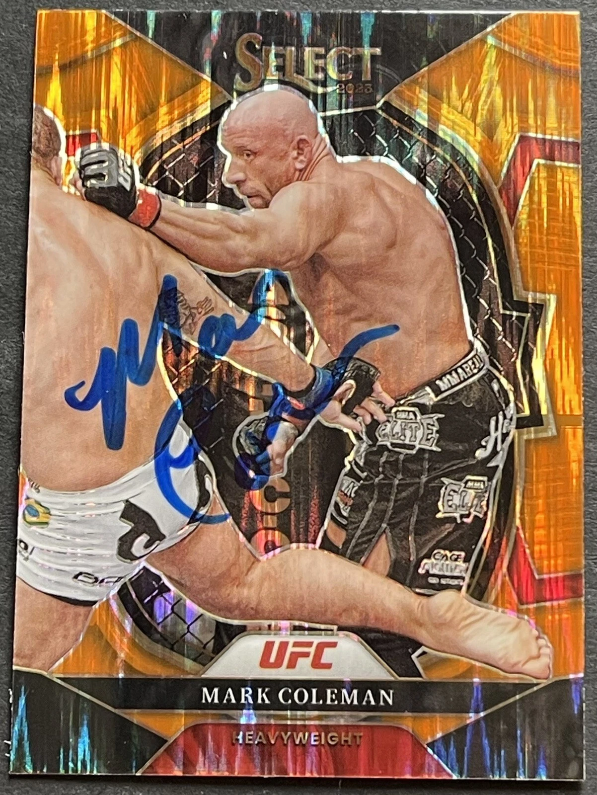 Mark Coleman Signed Autographed 2023 Select Orange Flash UFC Card Beckett Coa