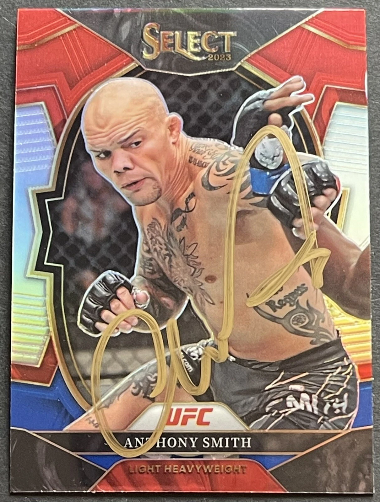 Anthony Smith Signed Autographed 2023 Select Silver Red & Blue UFC Card Beckett