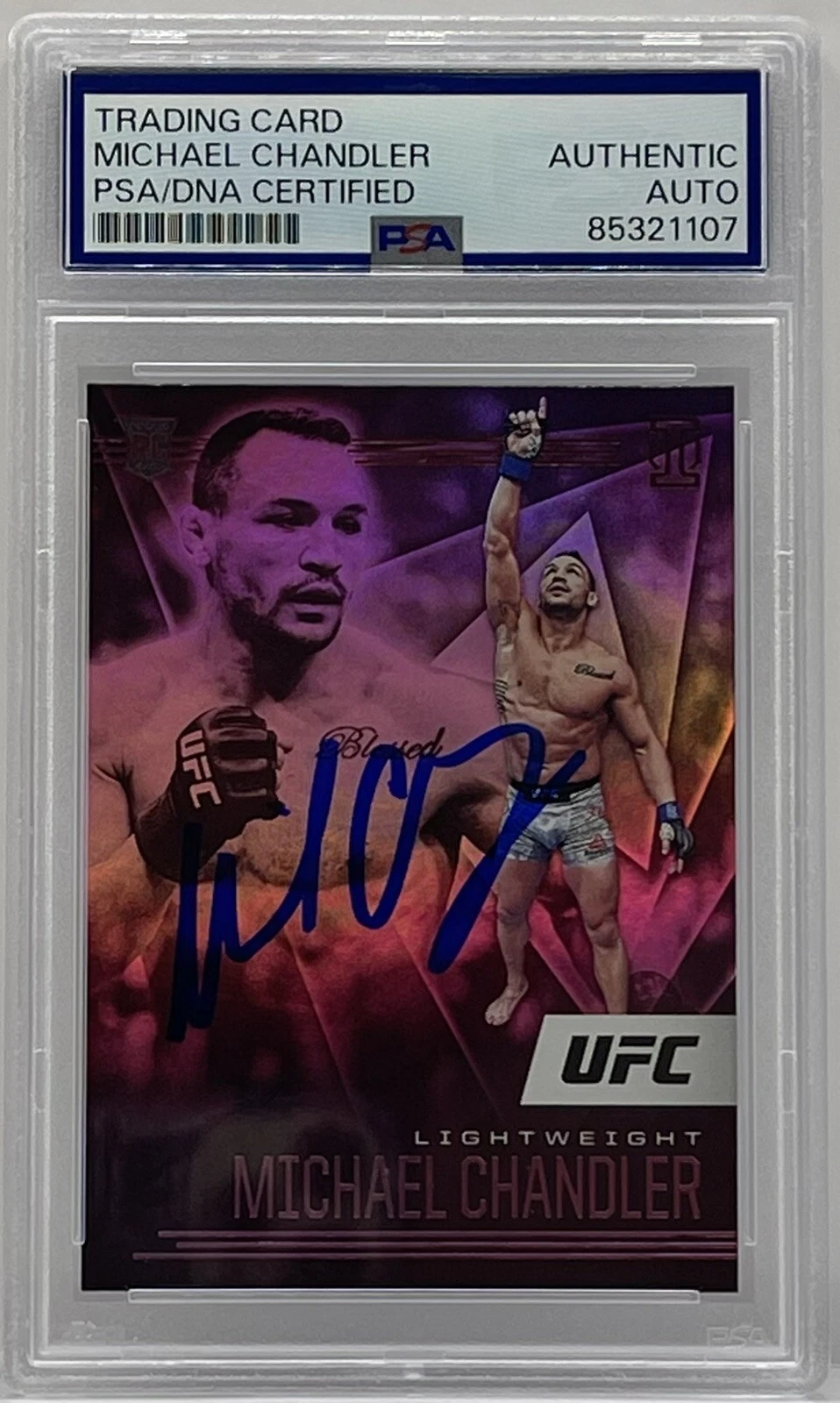 Michael Chandler Signed 2021 Chronicles Illuisons Rookie Card UFC PSA/DNA Slab