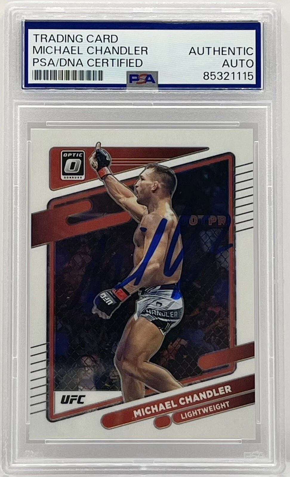 Michael Chandler Signed 2022 Donruss Optic Card UFC PSA/DNA Slab