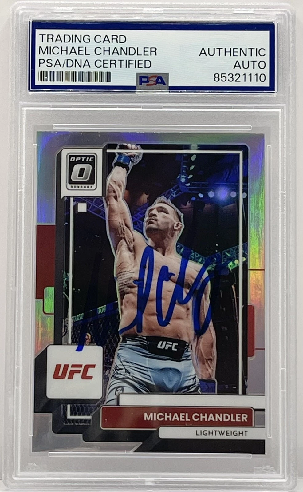 Michael Chandler Signed 2023 Donruss Optic Silver Card UFC PSA/DNA Slab