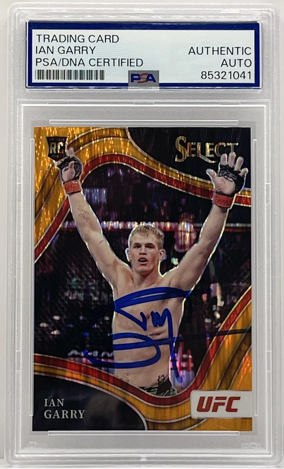 Ian Garry Signed 2022 Select Orange Flash Rookie Card Auto UFC PSA/DNA Slabbed