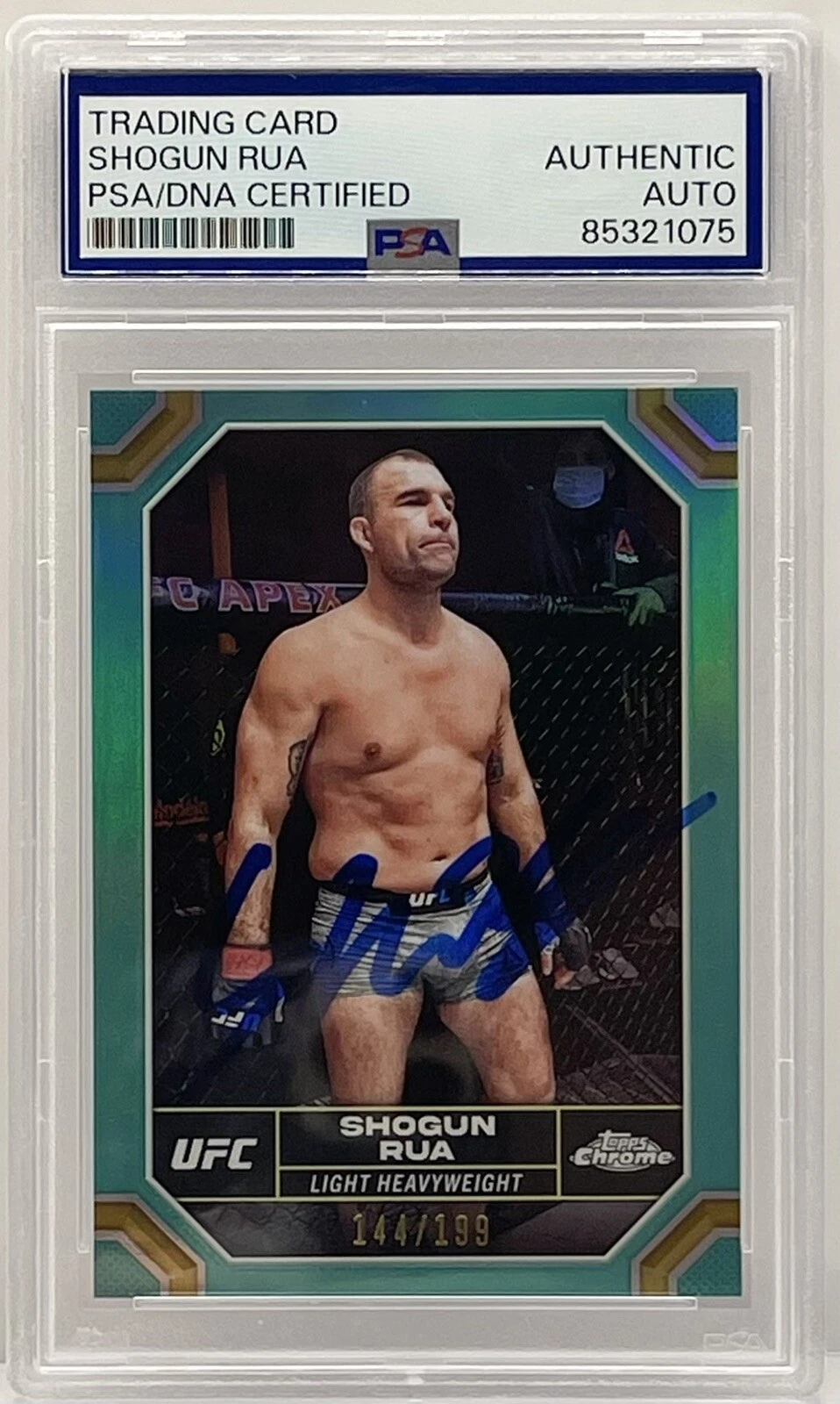 Shogun Rua Signed Auto 2024 Topps Chrome Teal UFC Card PSA/DNA Slabbed #d /199