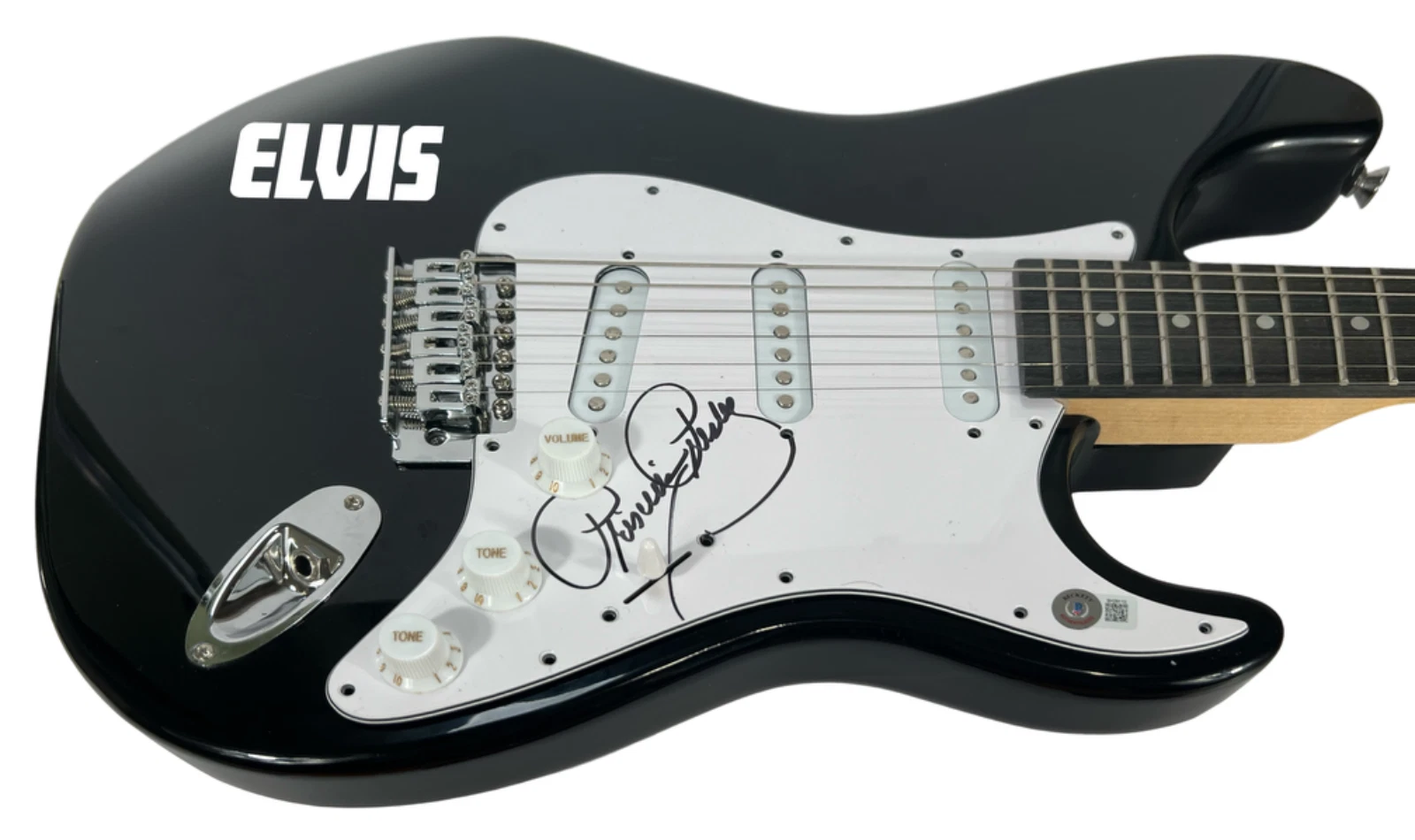 Priscilla Presley Signed Autograph Electric Guitar Wife of Elvis Beckett COA