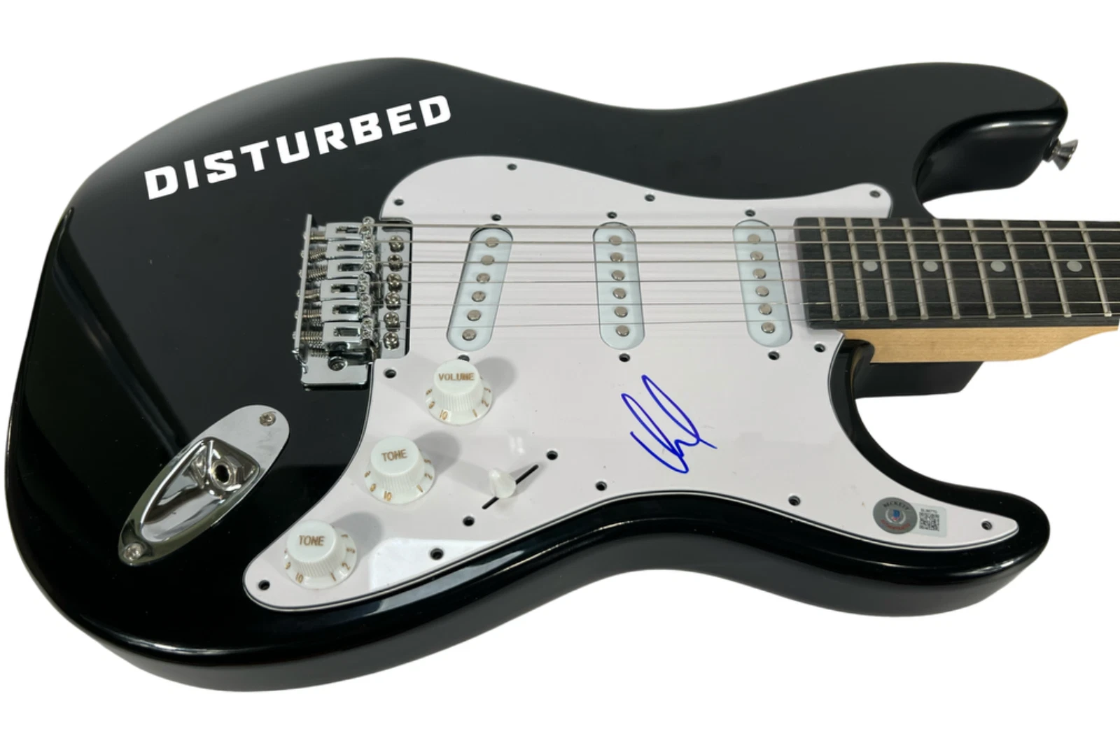 DISTURBED David Draiman Signed Autograph Electric Guitar Band Singer Beckett COA
