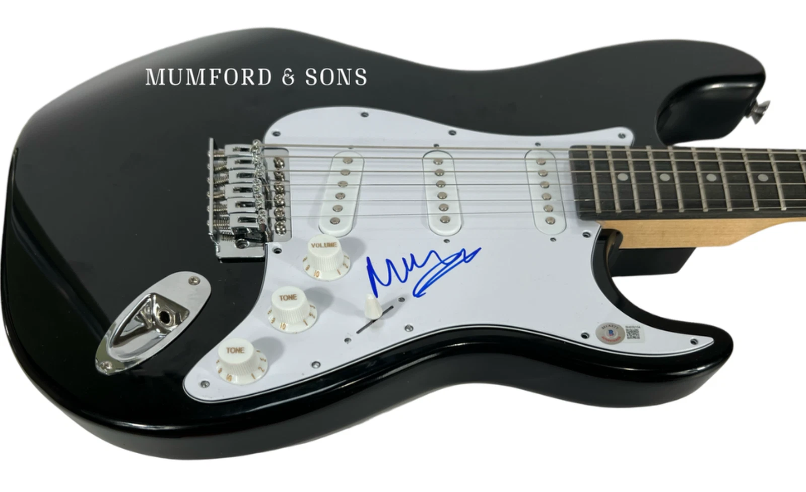 Marcus Mumford Signed Autograph Electric Guitar Mumford & Sons Beckett COA