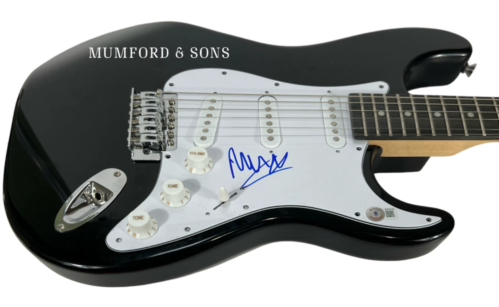Marcus Mumford Signed Autograph Electric Guitar Mumford & Sons Beckett COA