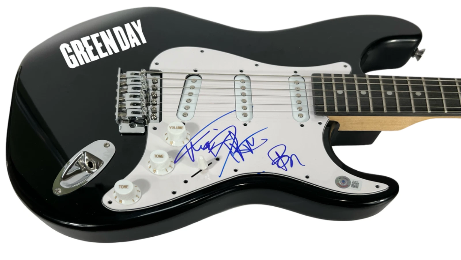 GREEN DAY Billie Joe Armstrong & Mike Dirnt Signed Autograph Electric Guitar BAS