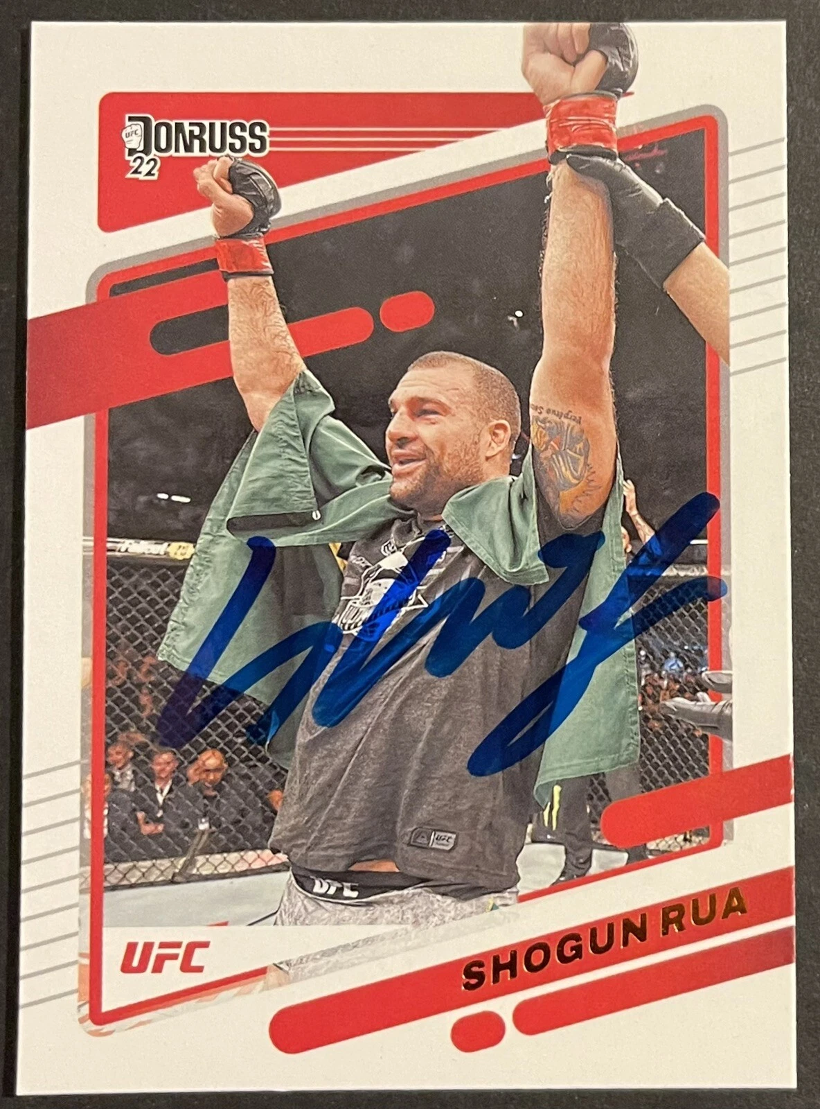 SHOGUN RUA SIGNED AUTOGRAPHED 2022 DONRUSS UFC BASE CARD BECKETT COA COLLECTIBLE MEMORABILIA