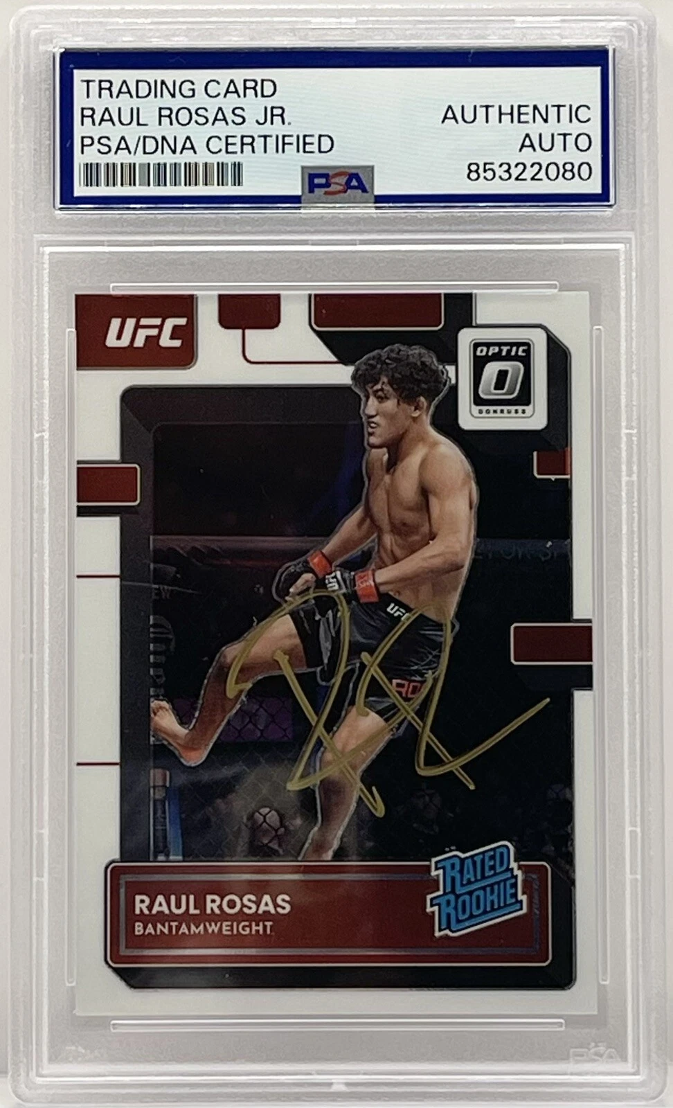 Raul Rosas Jr Signed Auto 2023 Donruss Optic UFC Rookie Card PSA/DNA Slabbed
