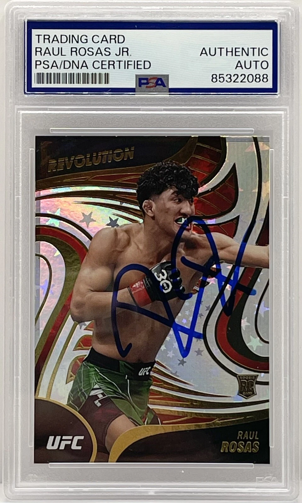 Raul Rosas Jr Signed 2023 Chronicles Revolution UFC Rookie Card PSA/DNA Slabbed
