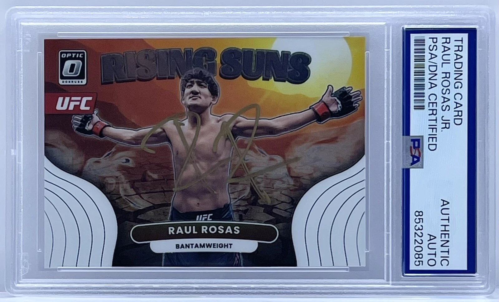 Raul Rosas Jr Signed 2023 Donruss Optic Rising Suns UFC Card PSA/DNA Slabbed