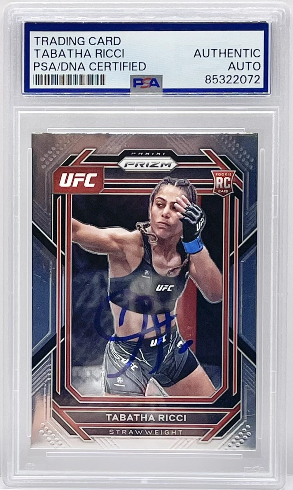 Tabatha Ricci Signed Autographed 2023 Prizm UFC Rookie Card PSA/DNA Slabbed