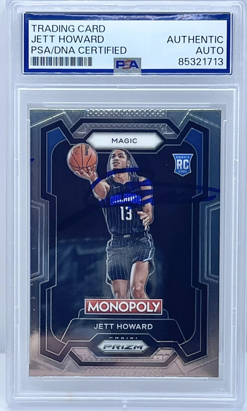Jett Howard Signed Autographed 2023-24 Prizm Monopoly Rookie Card PSA/DNA Slab