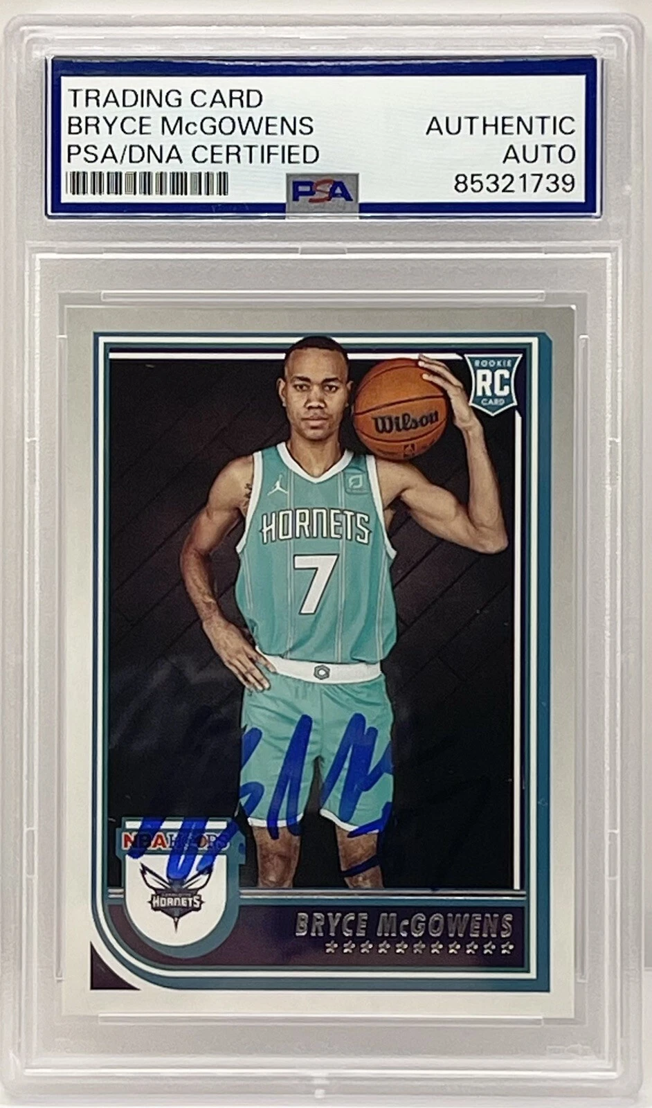 Bryce McGowens Signed Autographed 2022-23 NBA Hoops Rookie Card PSA/DNA Slabbed