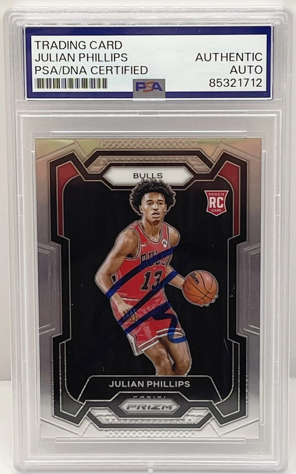 Julian Phillips Signed 2023-24 Prizm Rookie Card PSA/DNA Slabbed