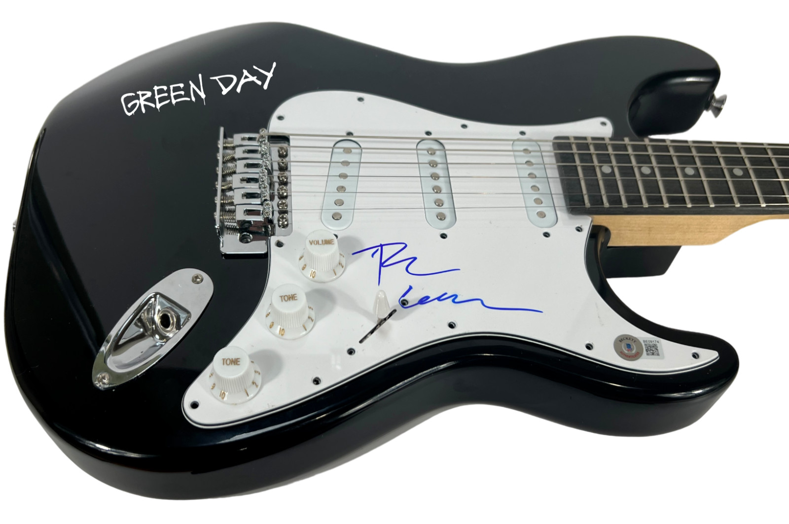 TRE COOL GREEN DAY SIGNED AUTOGRAPH ELECTRIC GUITAR BAND DRUMMER BECKETT COA COLLECTIBLE MEMORABILIA