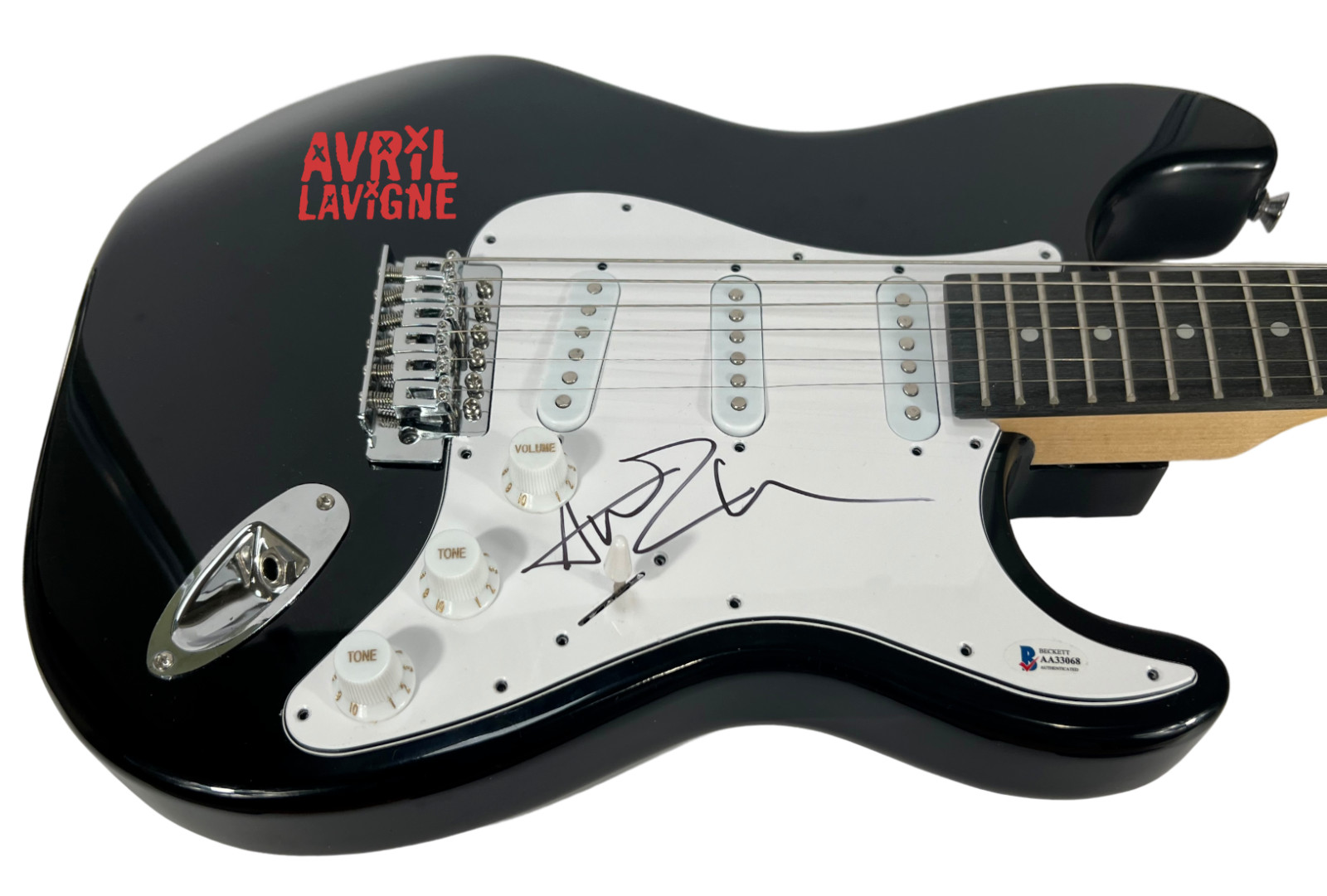 Avril Lavigne Signed Autograph Electric Guitar Under My Skin Let Go Beckett COA