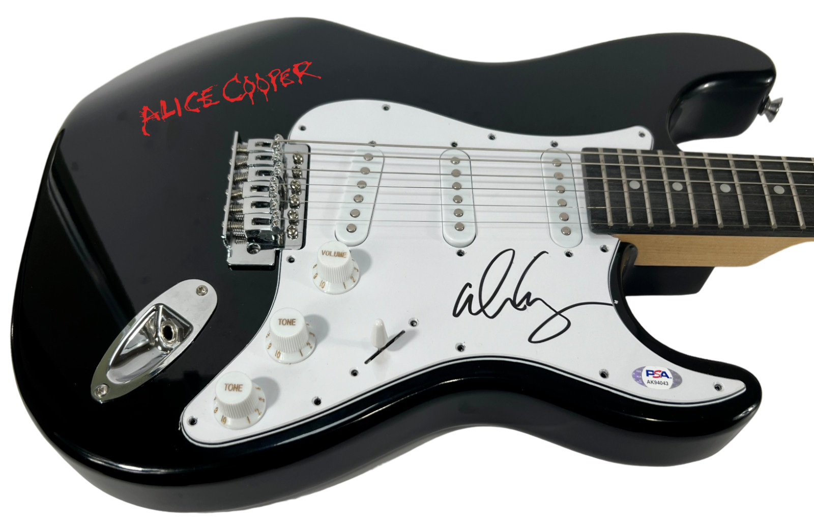 Alice Cooper Signed Autograph Electric Guitar Autograph Hollywood Vampires PSA
