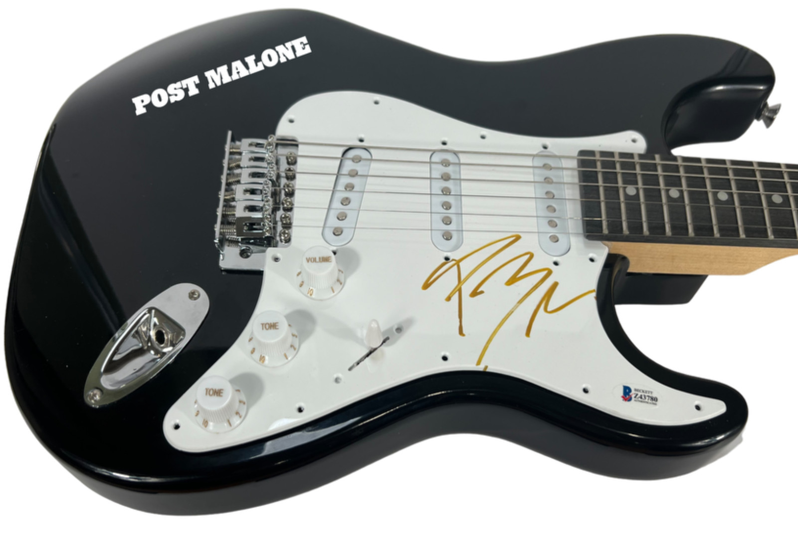Post Malone Signed Autograph Electric Guitar Austin Post Beckett COA