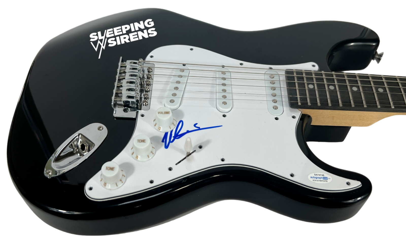 Kellin Quinn SLEEPING WITH SIRENS Signed Autograph Electric Guitar ACOA COA