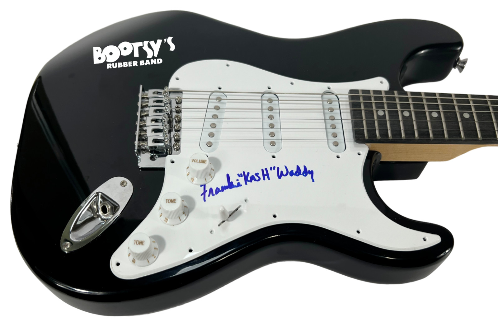 Frankie 'Kash' Waddy Signed Electric Guitar BOOTSY'S RUBBER BAND P Funk COA