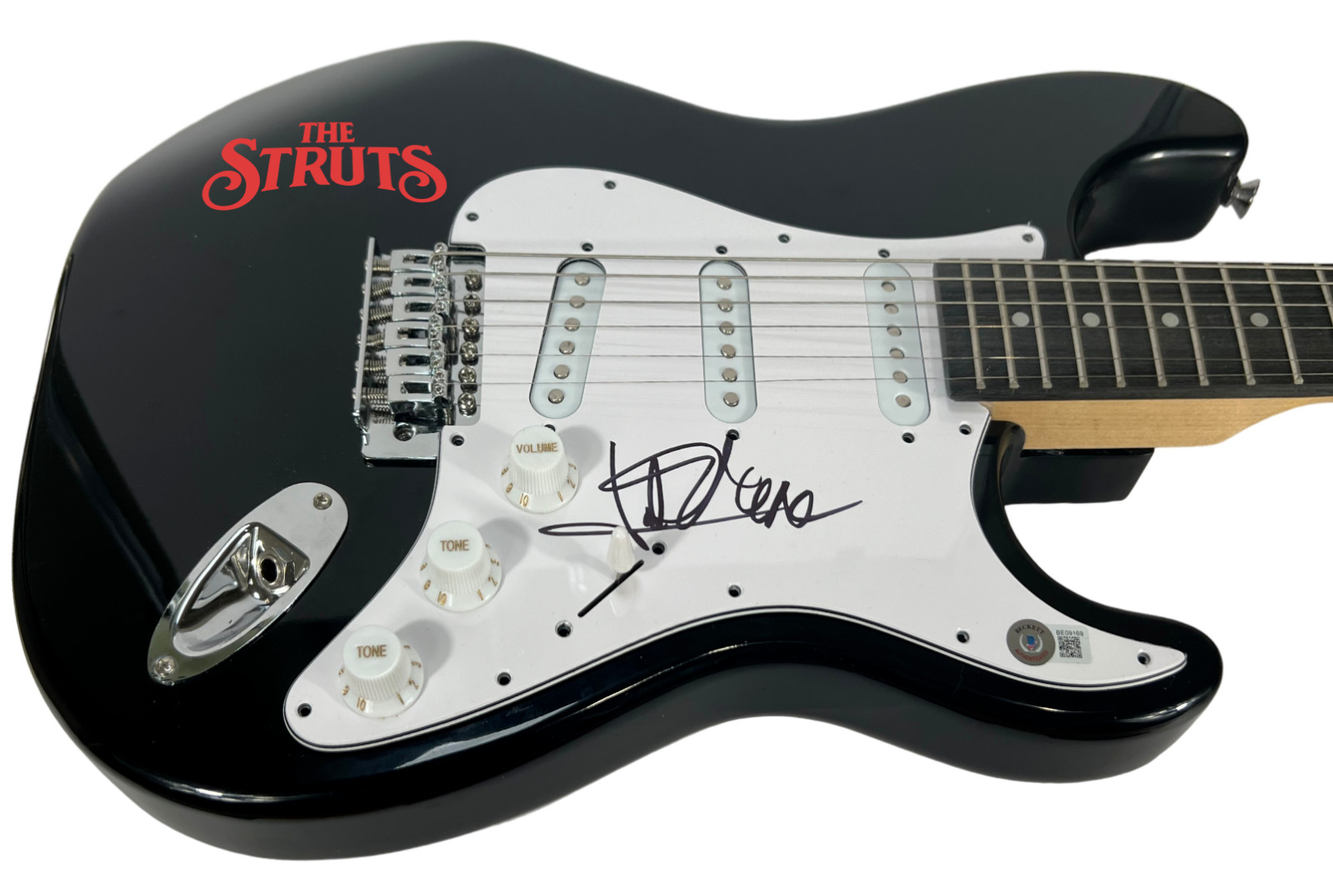 Luke Spiller THE STRUTS Signed Autograph Electric Guitar Band Singer Beckett COA
