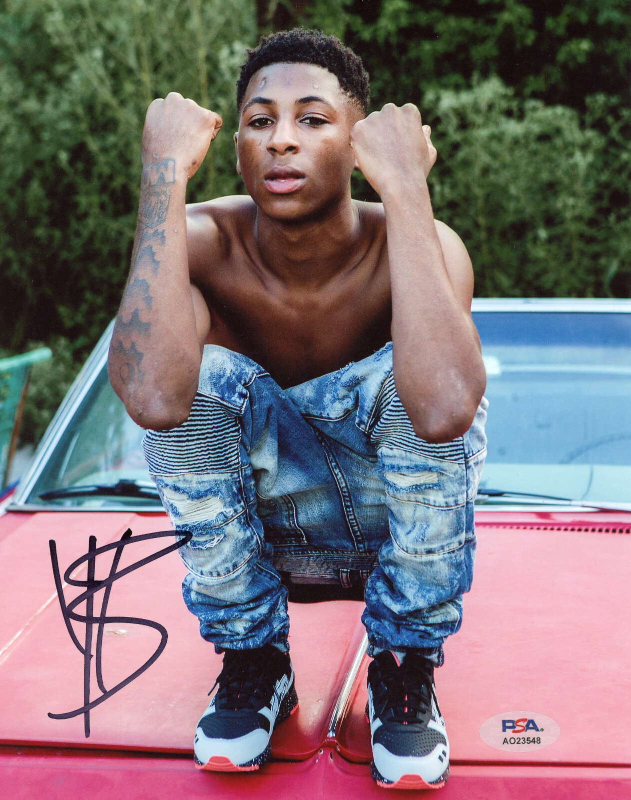 NBA YOUNGBOY Never Broke Again Autographed 8x10 Photo Kentrell Gaulden PSA/DNA