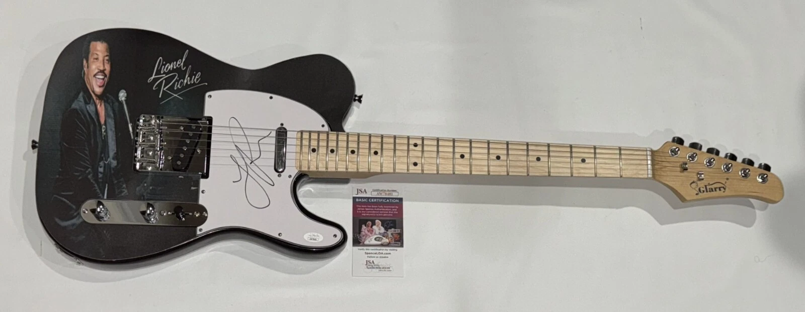 LIONEL RITCHIE SIGNED CUSTOM ELECTRIC GUITAR THE COMMODORES JSA COA