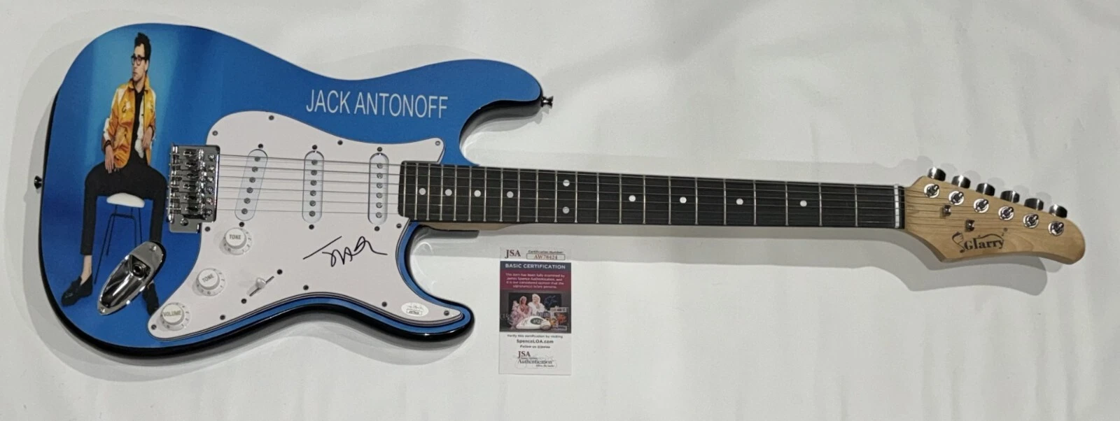 JACK ANTONOFF SIGNED CUSTOM ELECTRIC GUITAR BLEACHERS FUN JSA COA