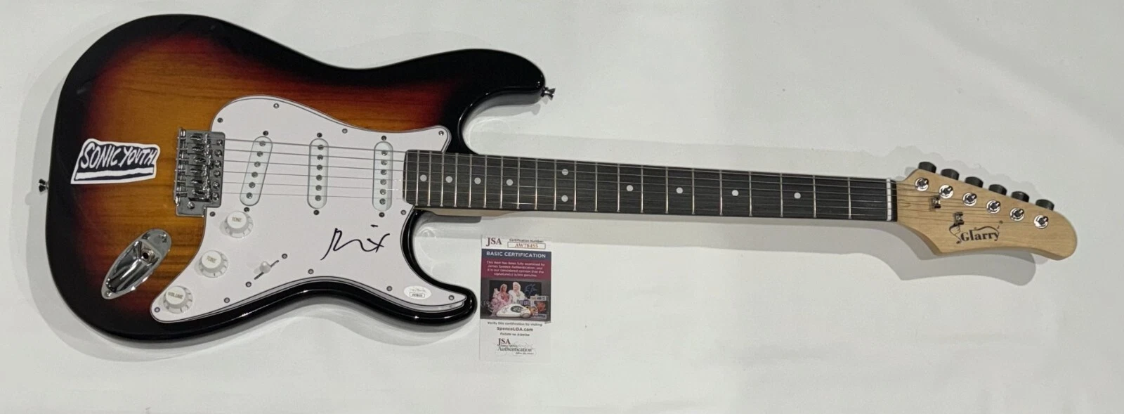 KIM GORDON SIGNED SUNBURST ELECTRIC GUITAR SONIC YOUTH JSA COA