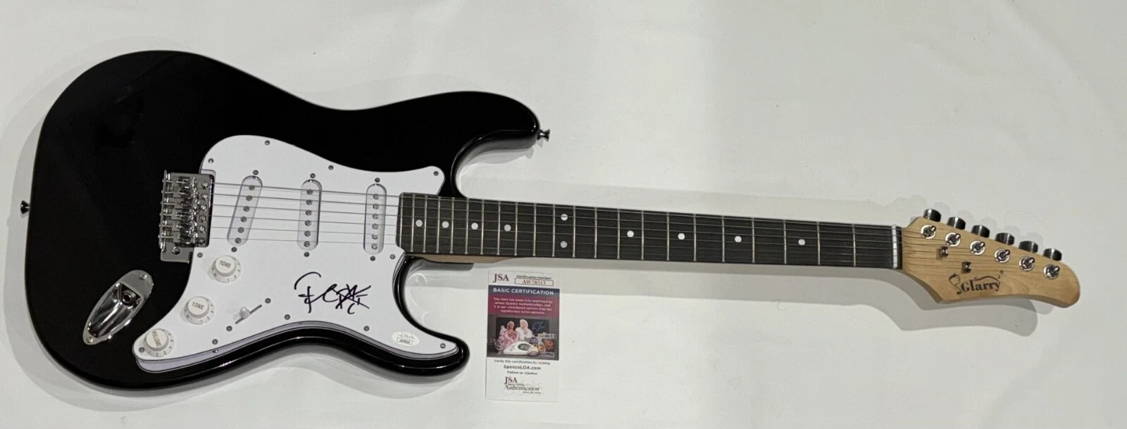 FRANK TURNER SIGNED BLACK ELECTRIC GUITAR LEGEND JSA COA