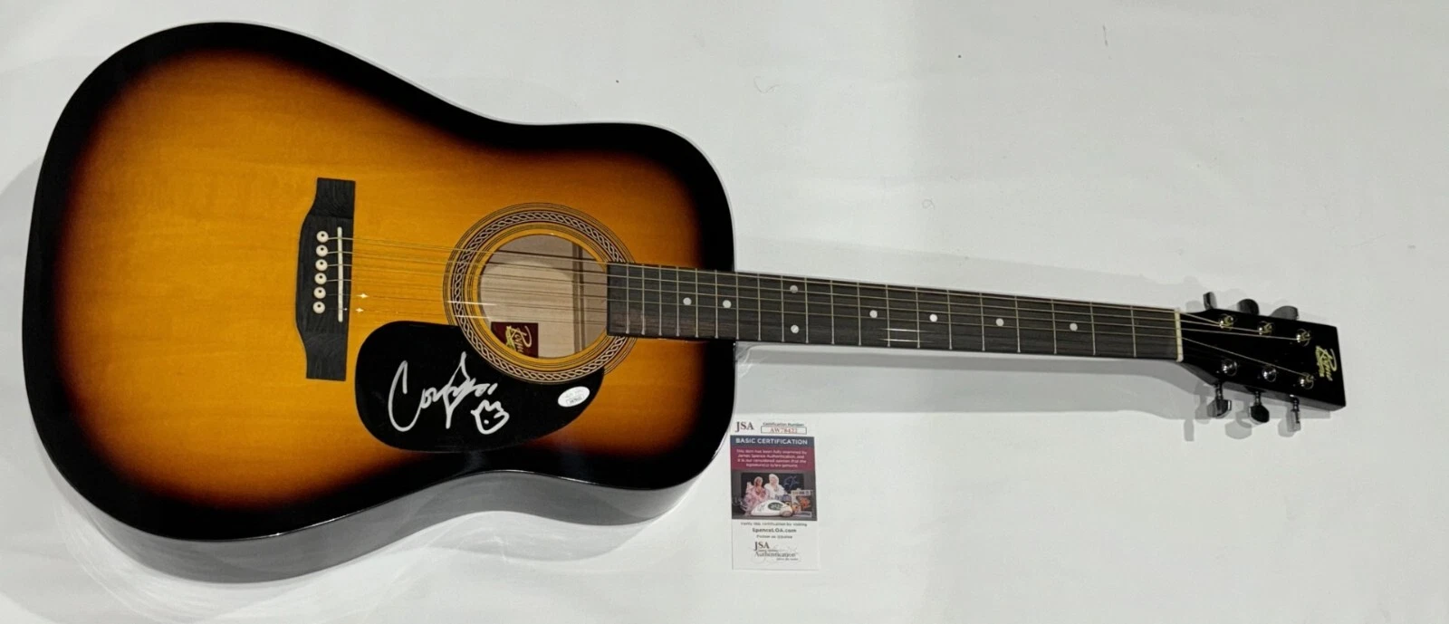 CASSANDRA LEWIS SIGNED SUNBURST ACOUSTIC GUITAR DARLIN JSA COA