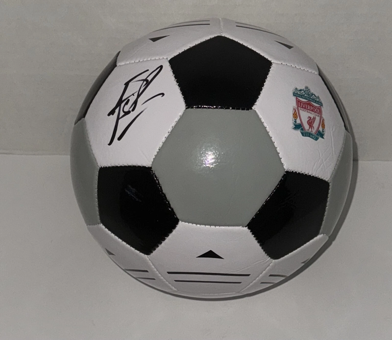 JOHN BARNES SIGNED SOCCER BALL FUTBOL LIVERPOOL FC LEGEND
