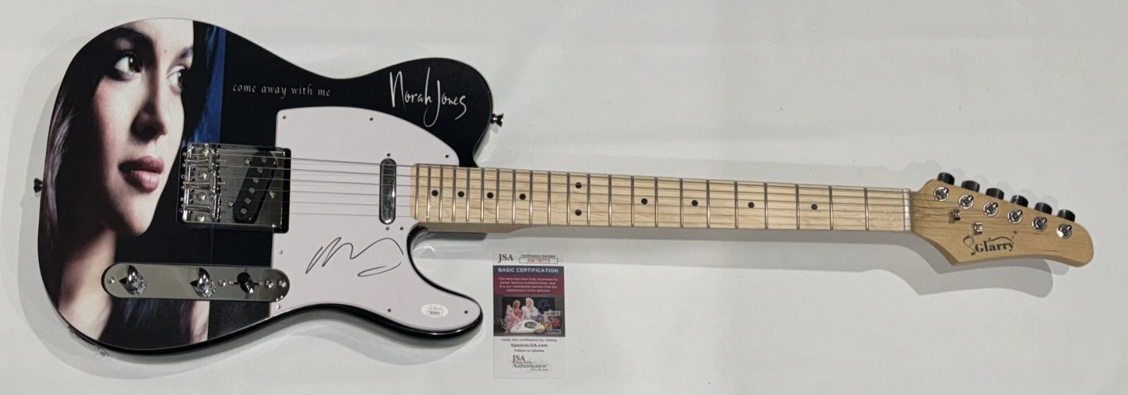 NORAH JONES SIGNED CUSTOM COME AWAY WITH ME ELECTRIC GUITAR JSA COA
