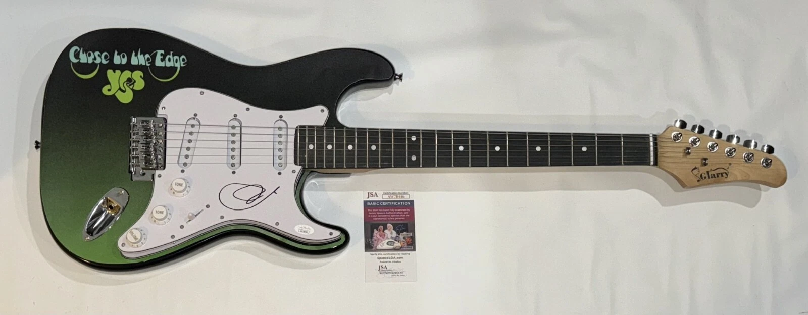JON ANDERSON SIGNED CUSTOM YES CLOSE TO THE EDGE ELECTRIC GUITAR JSA COA