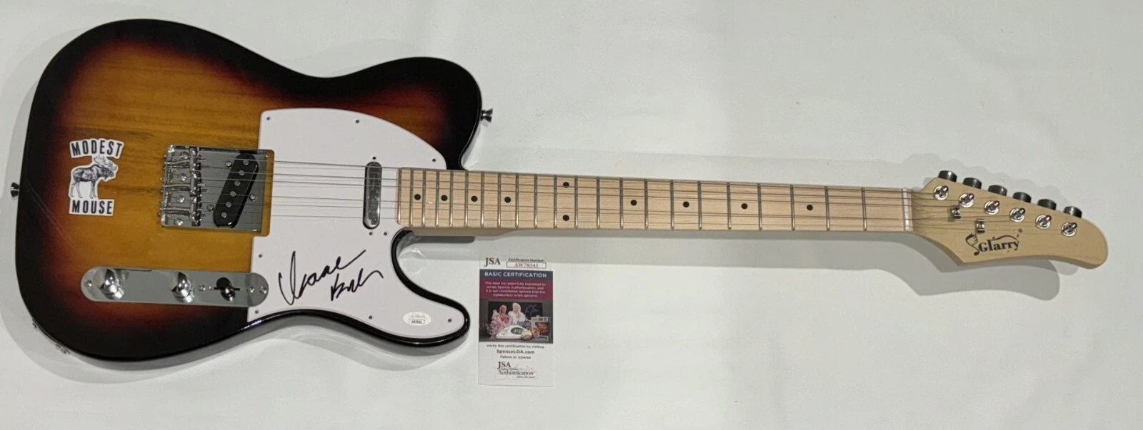 ISAAC BROCK SIGNED SUNBURST ELECTRIC GUITAR MODEST MOUSE JSA COA