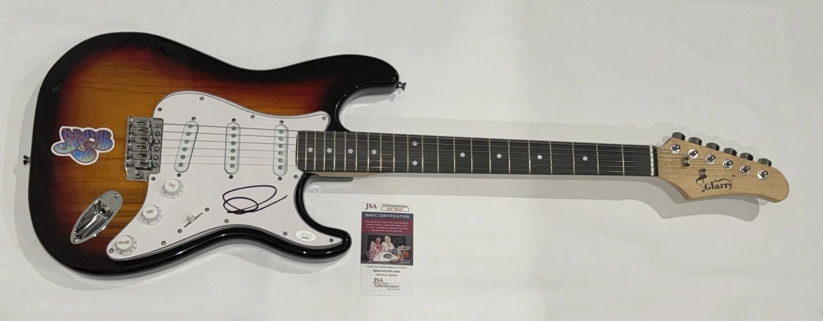 JON ANDERSON SIGNED SUNBURST ELECTRIC GUITAR YES JSA COA