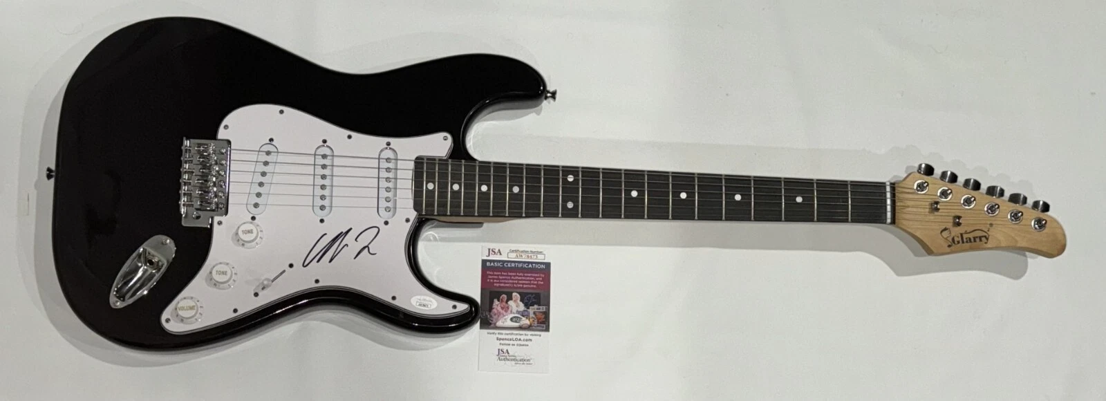 MICHAEL FRANTI SIGNED BLACK ELECTRIC GUITAR SPEARHEAD JSA COA