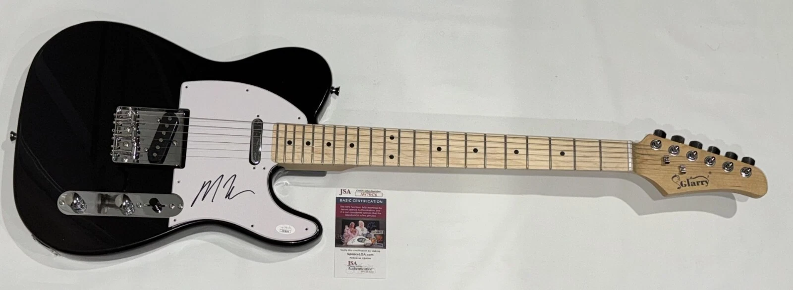 MICHAEL FRANTI SIGNED BLACK ELECTRIC GUITAR SPEARHEAD JSA COA