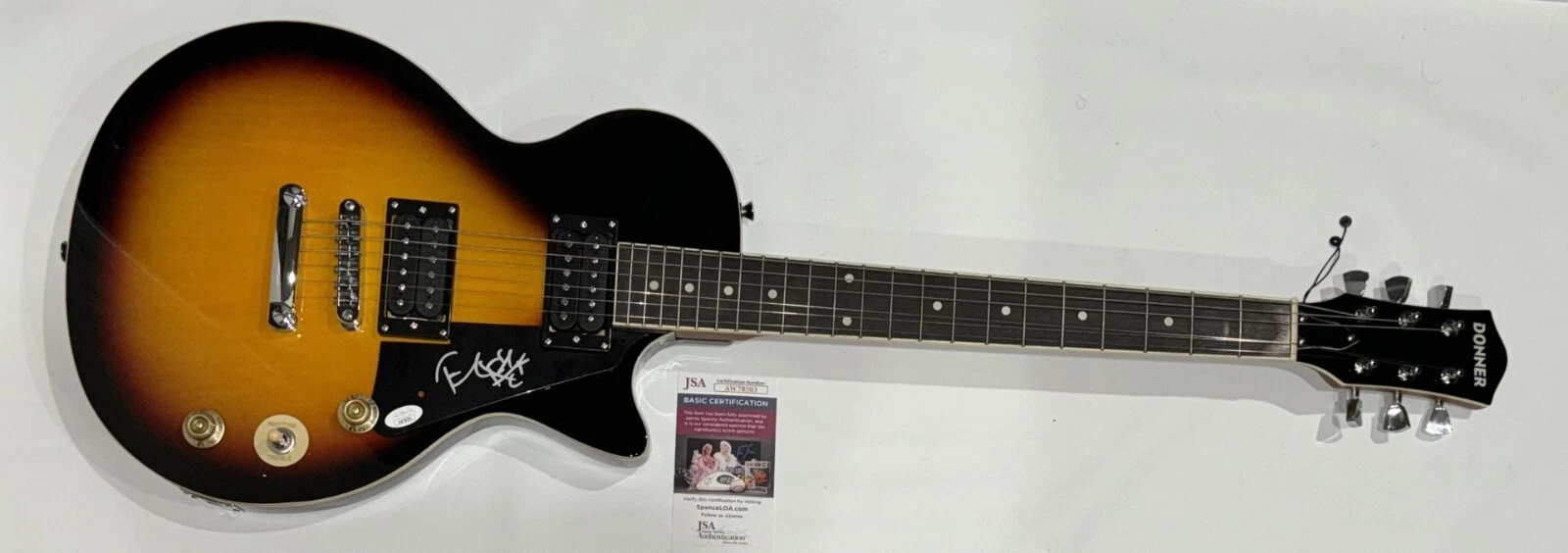 FRANK TURNER SIGNED SUNBURST DLP ELECTRIC GUITAR VERY RARE JSA COA