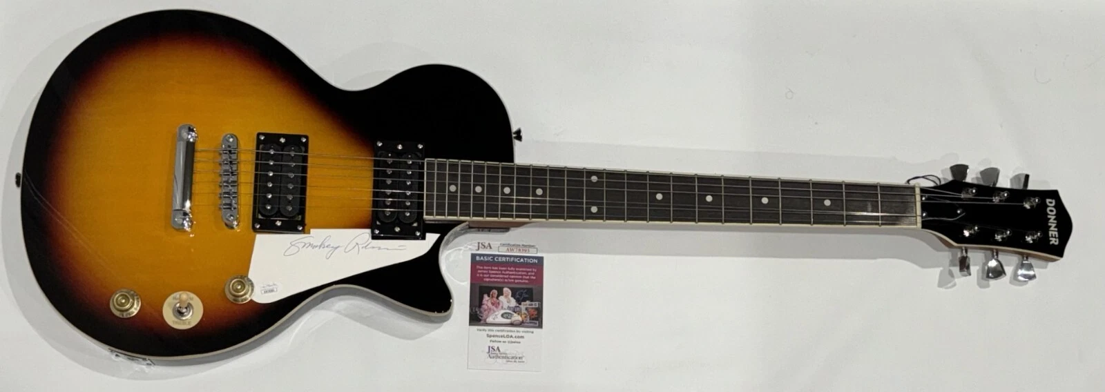 SMOKEY ROBINSON SIGNED SUNBURST DLP ELECTRIC GUITAR VERY RARE JSA COA